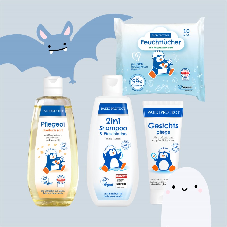 PAEDIPROTECT Halloween Bundle für sanftes Abschminken bei sensibler Haut