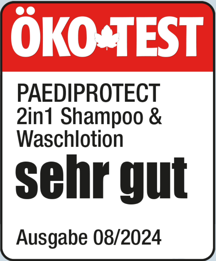 Die Paediprotect 2in1 Achampo & Waschlotion hat bei Ökotest "sehr gut" erhalten.