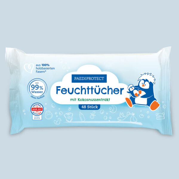 Feuchttücher mit Kokosnussextrakt